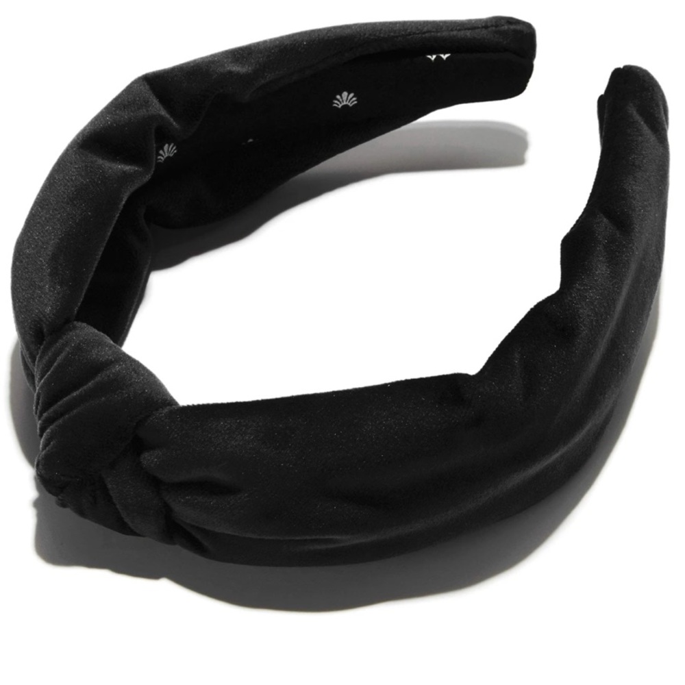 Lele Sadoughi Jet Black Velvet Headband
